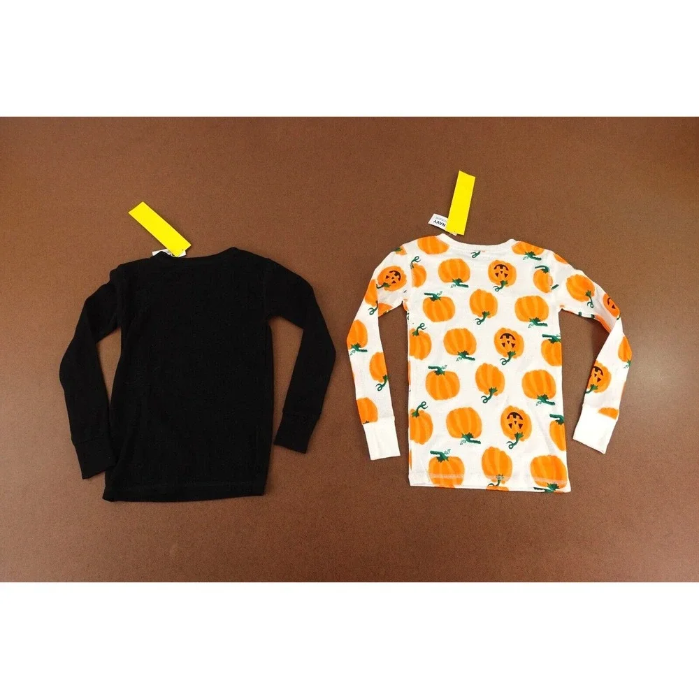 Old Navy Unisex Kids Small (6) Halloween Christmas Long Sleeve Pajama Tops NWT - Picture 4 of 6